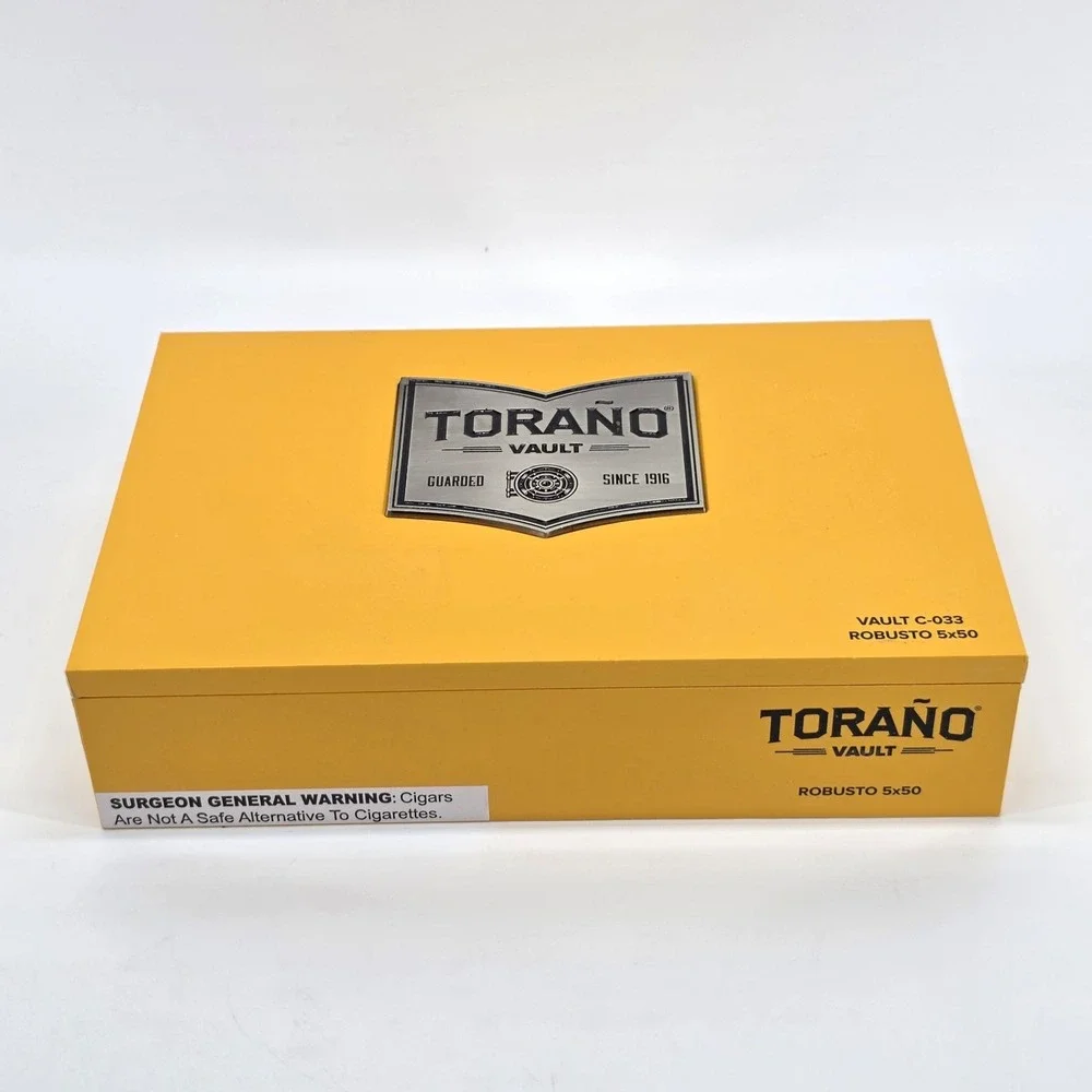 Torano Vault Cigar Box Vault C-033 Robusto Orange Yellow Empty